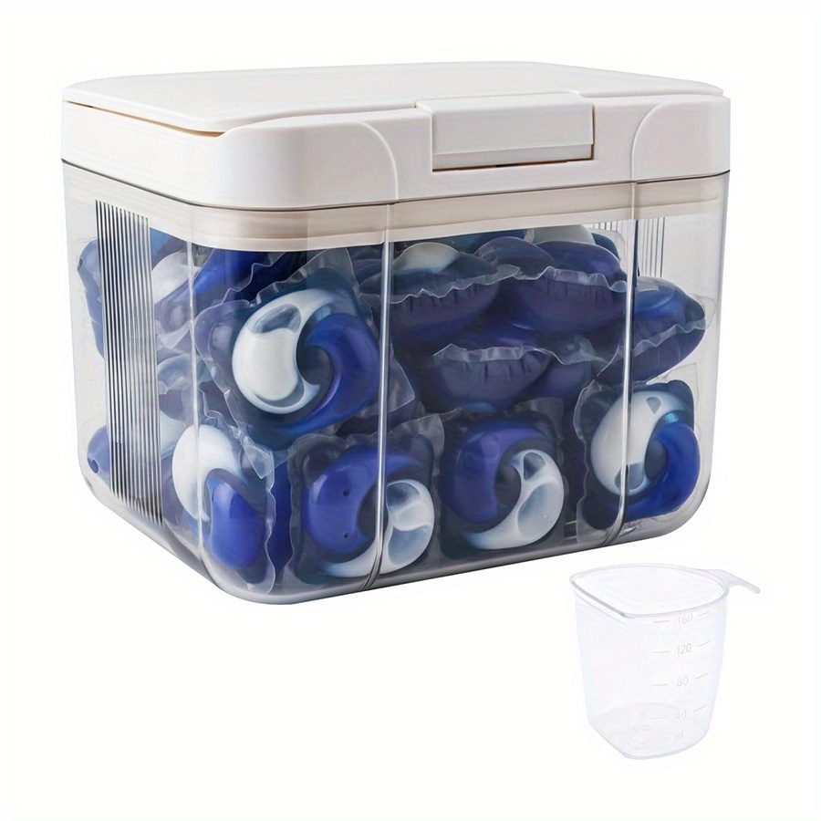 Food Storage With Scoop - Suporte para cápsulas de lavanderia compatível