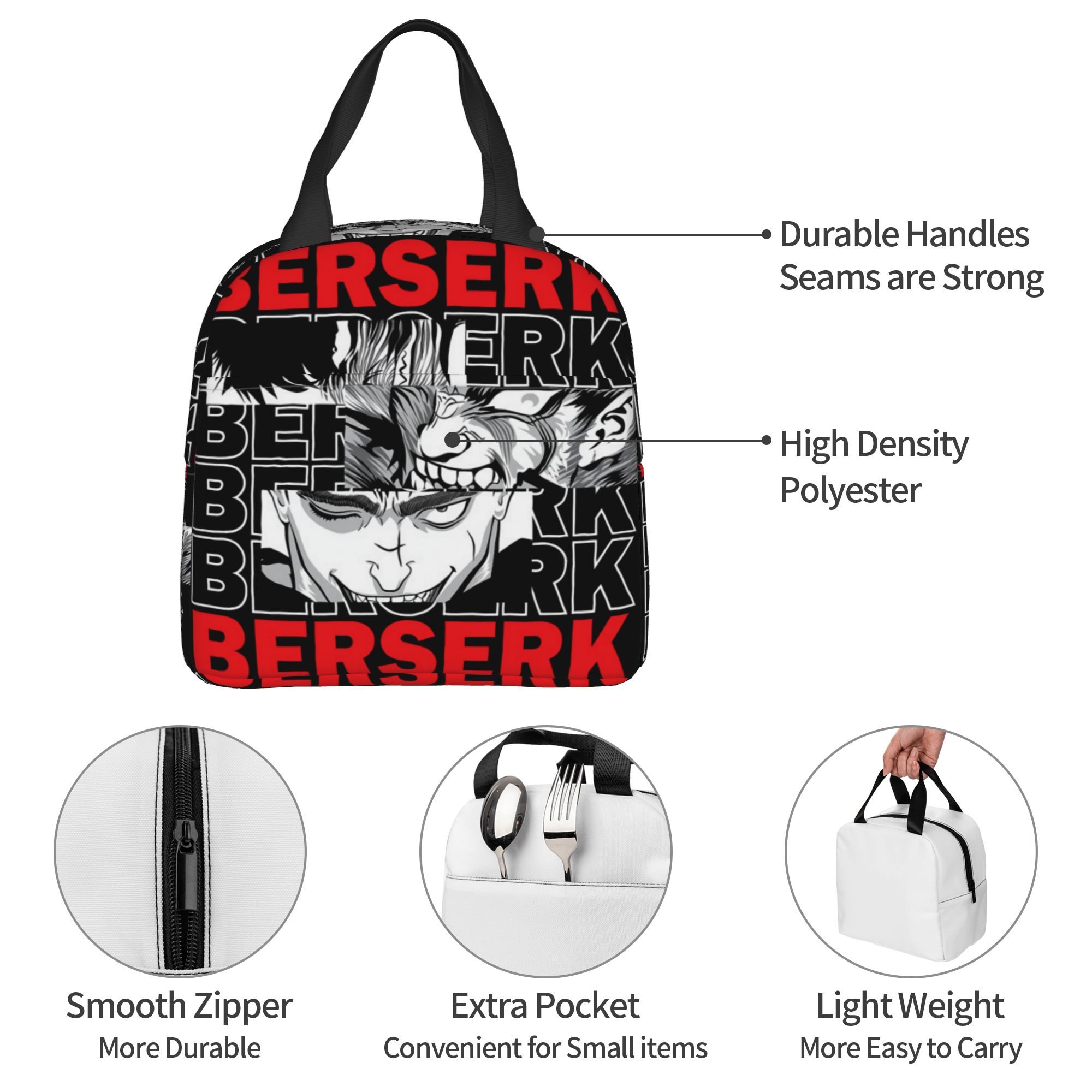 Food Storage Hot - Bolsa térmica para almoço B-Berserks, com